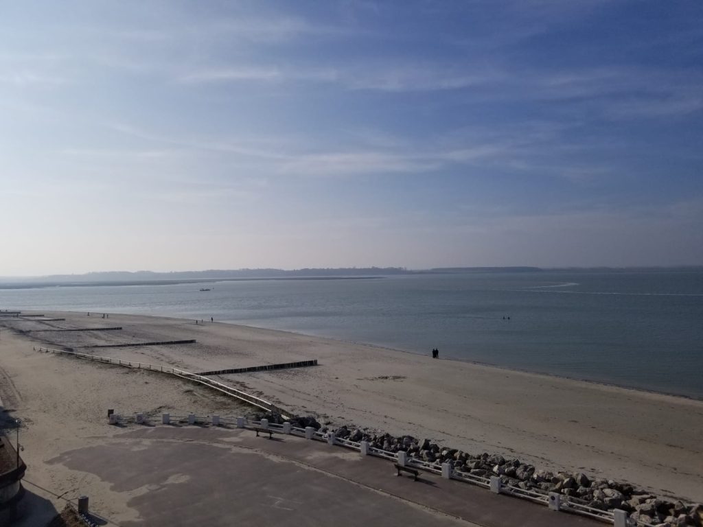 balcon de la location de vacances avec vue sur mer au Crotoy